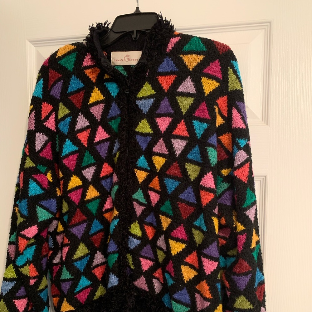 Janes Closet multi-colored cardigan sweater